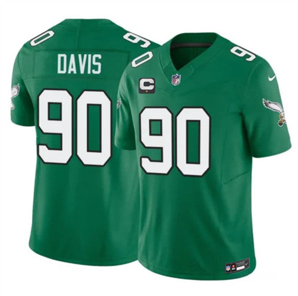 Jordan Davis Philadelphia Eagles green Vapor jersey