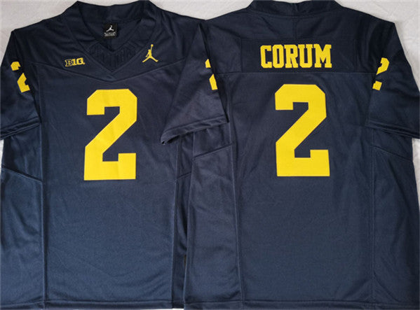 Blake Corum Michigan Wolverines navy jersey