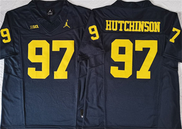 Aidan Hutchinson Michigan Wolverines navy jersey