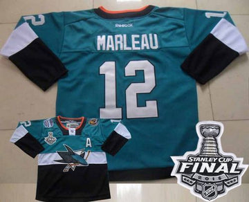 Patrick Marleau San Jose Sharks teal-black Stadium Series jersey