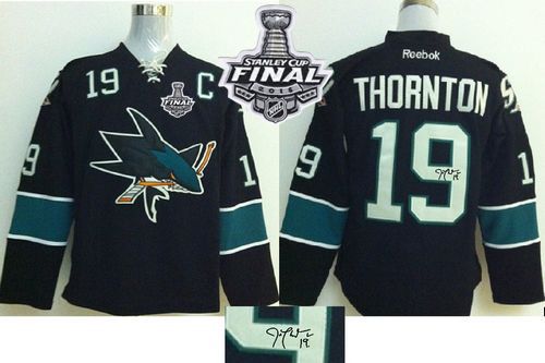Joe Thornton San Jose Sharks black jersey
