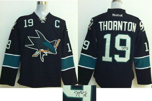 Joe Thornton San Jose Sharks black jersey