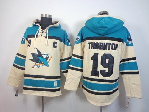 Joe Thornton San Jose Sharks cream jersey