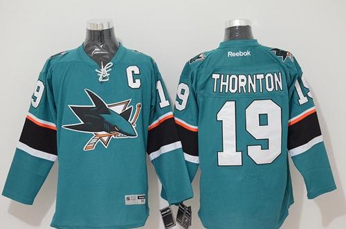 Joe Thornton San Jose Sharks teal jersey