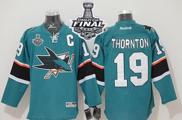 Joe Thornton San Jose Sharks teal jersey