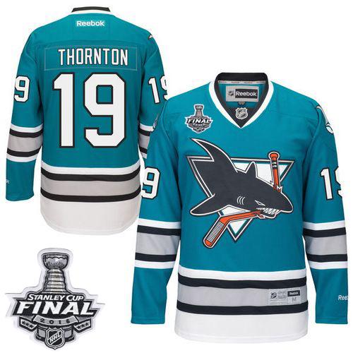 Joe Thornton San Jose Sharks teal jersey