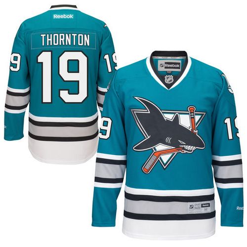 Joe Thornton San Jose Sharks teal jersey