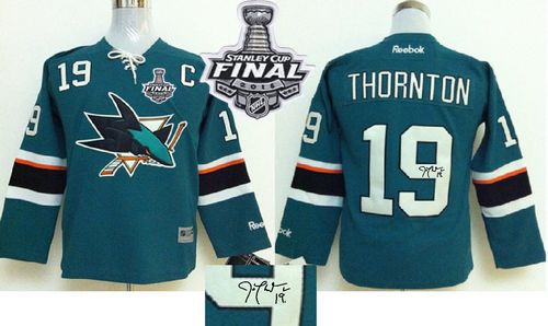 Joe Thornton San Jose Sharks teal jersey