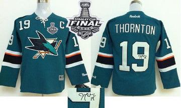 Joe Thornton San Jose Sharks teal jersey