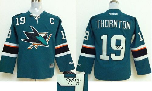 Joe Thornton San Jose Sharks teal jersey