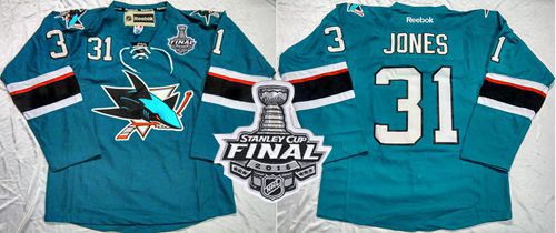 Martin Jones San Jose Sharks teal Home jersey