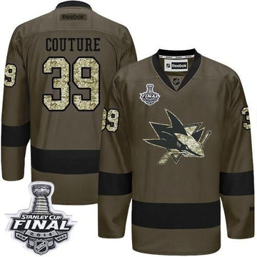 Logan Couture San Jose Sharks green Salute To Service jersey