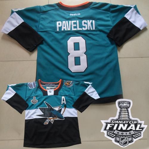 Joe Pavelski San Jose Sharks teal-black Stadium Series jersey