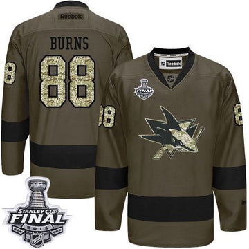 Brent Burns San Jose Sharks green Salute To Service jersey