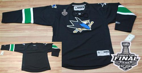 Custom San Jose Sharks black jersey