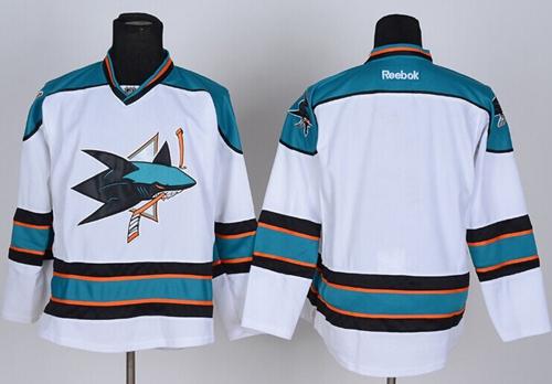 Custom San Jose Sharks white jersey