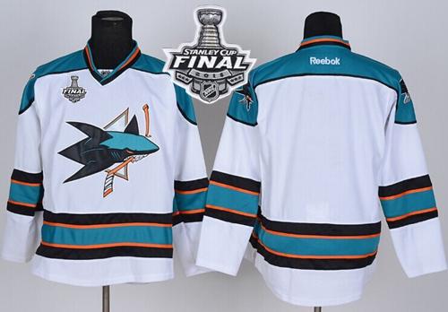 Custom San Jose Sharks white jersey