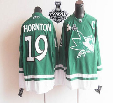 St Patty's Day San Jose Sharks teal jersey
