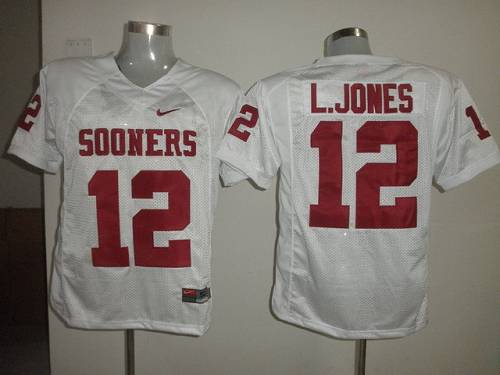 Landy Jones Oklahoma Sooners white jersey