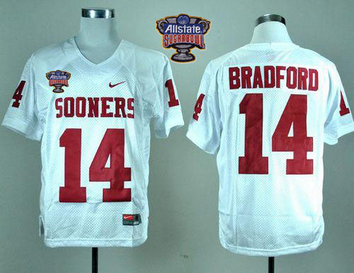 Sam Bradford Oklahoma Sooners white jersey