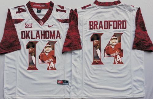 Sam Bradford Oklahoma Sooners white Fashion jersey