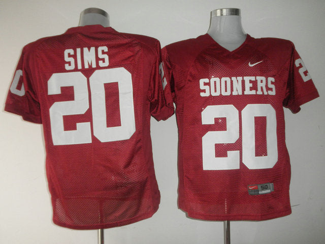 Billy Sims Oklahoma Sooners red jersey