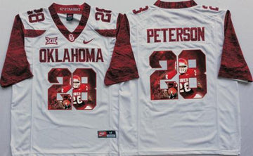 Adrian Peterson Oklahoma Sooners white Fashion jersey