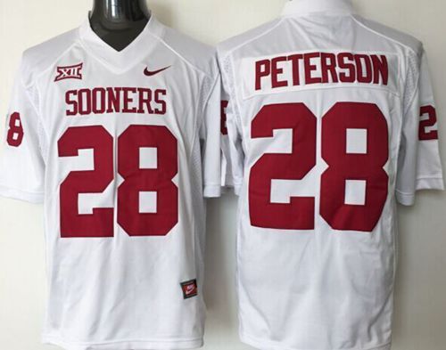 Adrian Peterson Oklahoma Sooners white jersey
