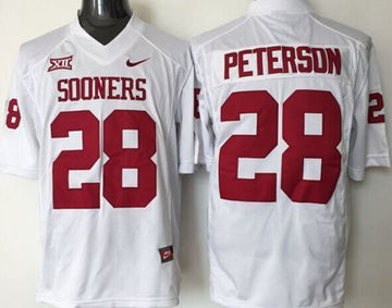 Adrian Peterson Oklahoma Sooners white jersey
