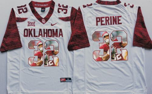 Samaje Perine Oklahoma Sooners white Fashion jersey