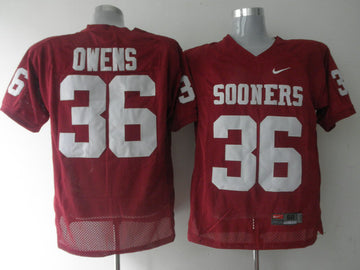 Steve Owens Oklahoma Sooners red jersey