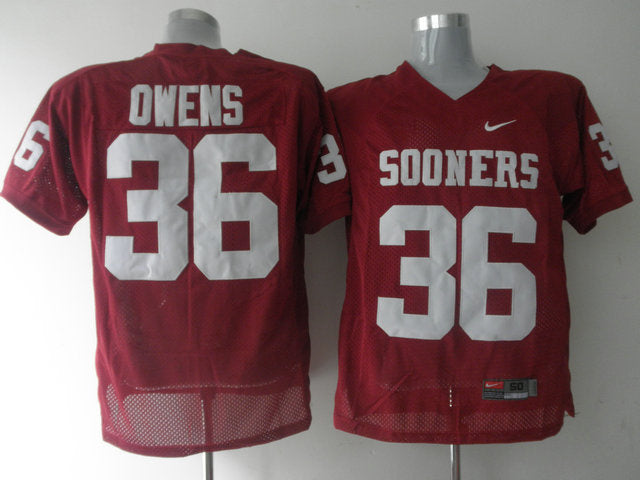 Steve Owens Oklahoma Sooners red jersey