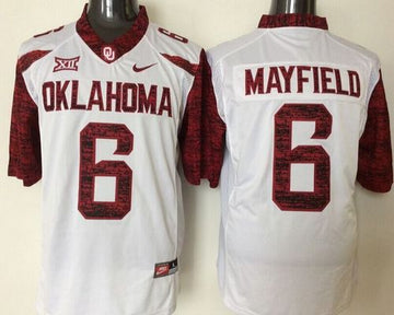 Baker Mayfield Oklahoma Sooners white jersey