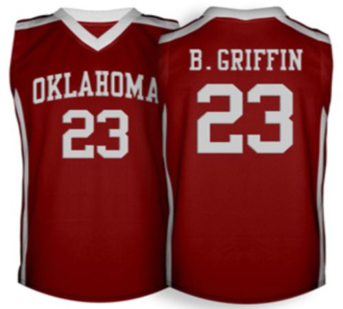 Custom Oklahoma Sooners red jersey