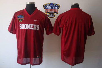 Custom Oklahoma Sooners red jersey