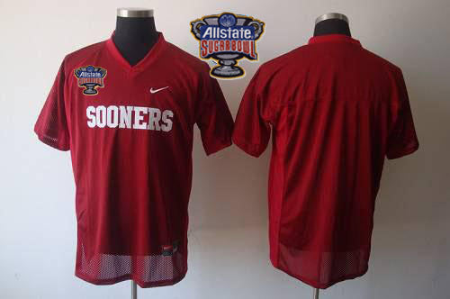 Custom Oklahoma Sooners red jersey