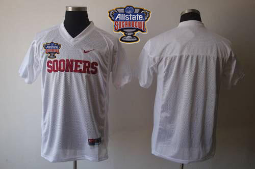 Custom Oklahoma Sooners white jersey