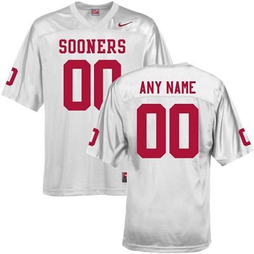 Custom Oklahoma Sooners white Authentic jersey