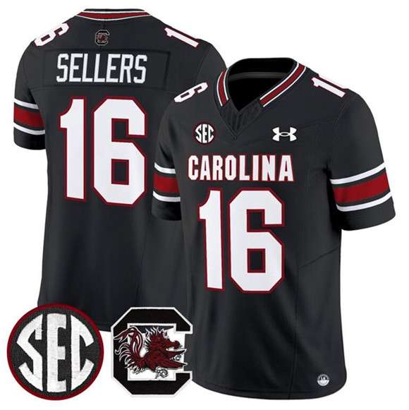 LaNorris Sellers South Carolina Gamecocks black FUSE jersey