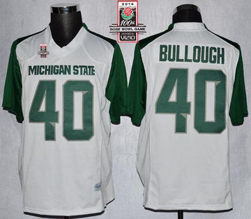 Max Bullough Michigan State Spartans white-green jersey