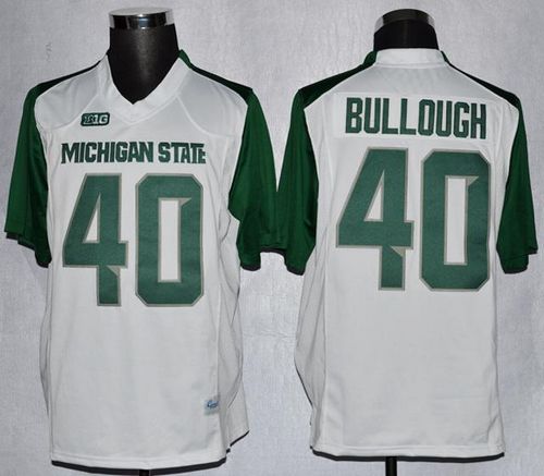 Max Bullough Michigan State Spartans white-green jersey