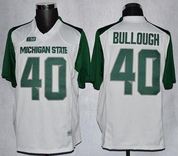 Max Bullough Michigan State Spartans white-green jersey