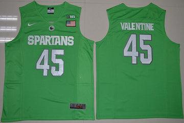 Denzel Valentine Apple Michigan State Spartans green Authentic jersey