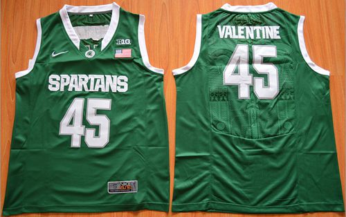 Denzel Valentine Michigan State Spartans green Authentic jersey