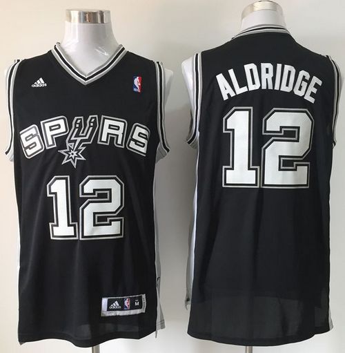 LaMarcus Aldridge San Antonio Spurs black Road jersey