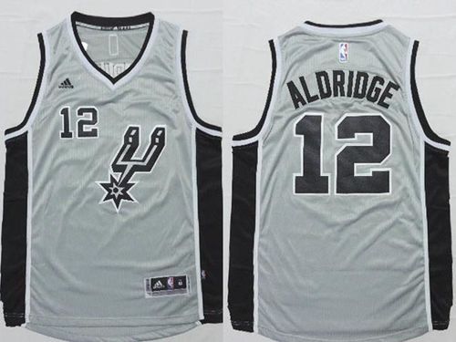 LaMarcus Aldridge San Antonio Spurs grey Alternate jersey