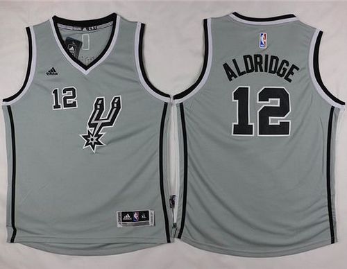 LaMarcus Aldridge San Antonio Spurs grey jersey