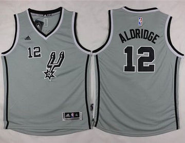 LaMarcus Aldridge San Antonio Spurs grey jersey