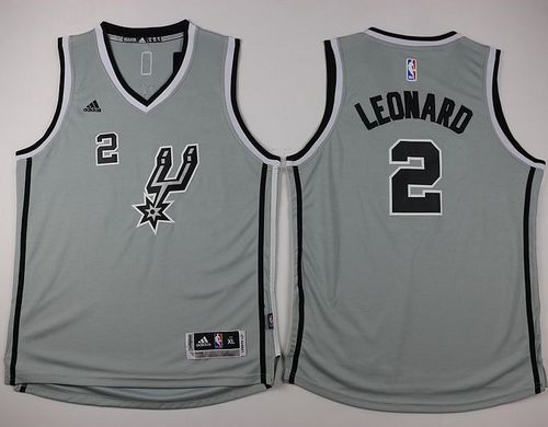 Kawhi Leonard San Antonio Spurs grey jersey