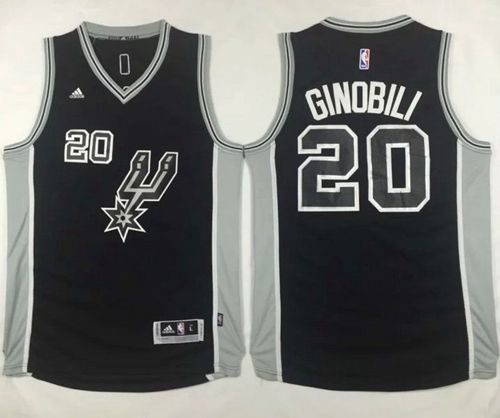 Manu Ginobili San Antonio Spurs black Road jersey